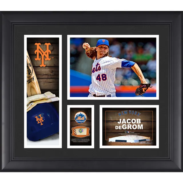 Framed Brandon Nimmo New York Mets Autographed White Nike Replica Jersey