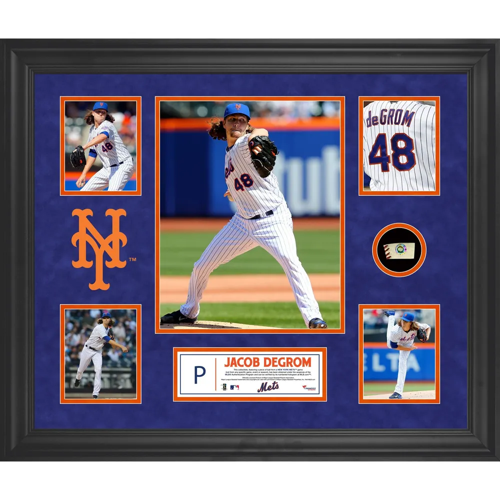 New York Mets Framed 5 x 7 Stadium Collage with a Piece of