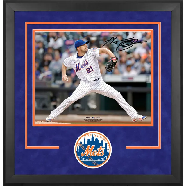 Lids Max Scherzer New York Mets Fanatics Authentic Autographed Deluxe Framed  16 x 20 Pitching in White Jersey Photograph