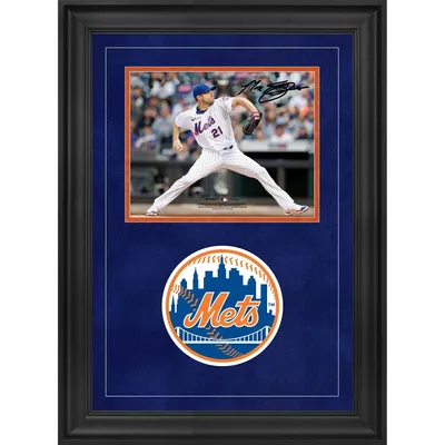 Max Scherzer New York Mets Fanatics Authentic Autographed Deluxe Framed 8" x 10" Pitching in White Jersey Photograph