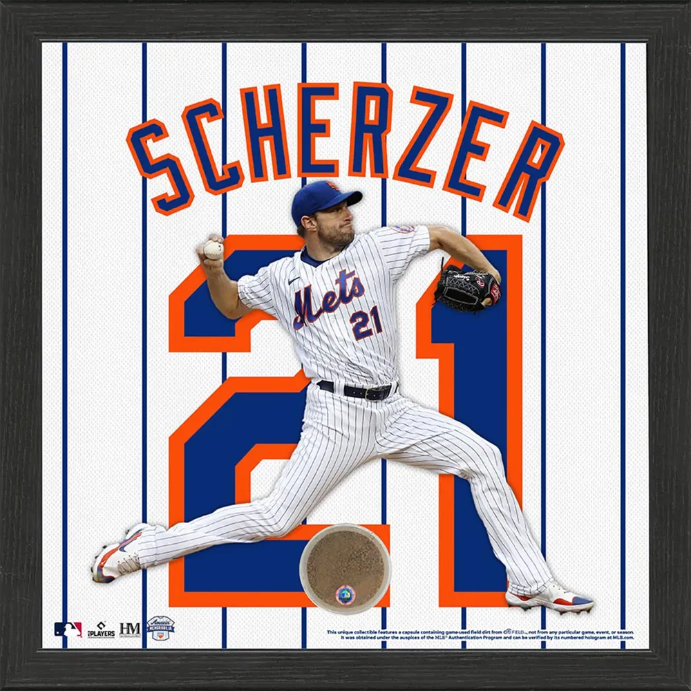 Lids Max Scherzer New York Mets Framed 12 x 12 Game-Used Dirt