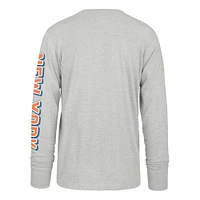 T-shirt à manches longues Franklin gris vieilli pour homme, modèle Big & Tall, des Mets de New York, '47