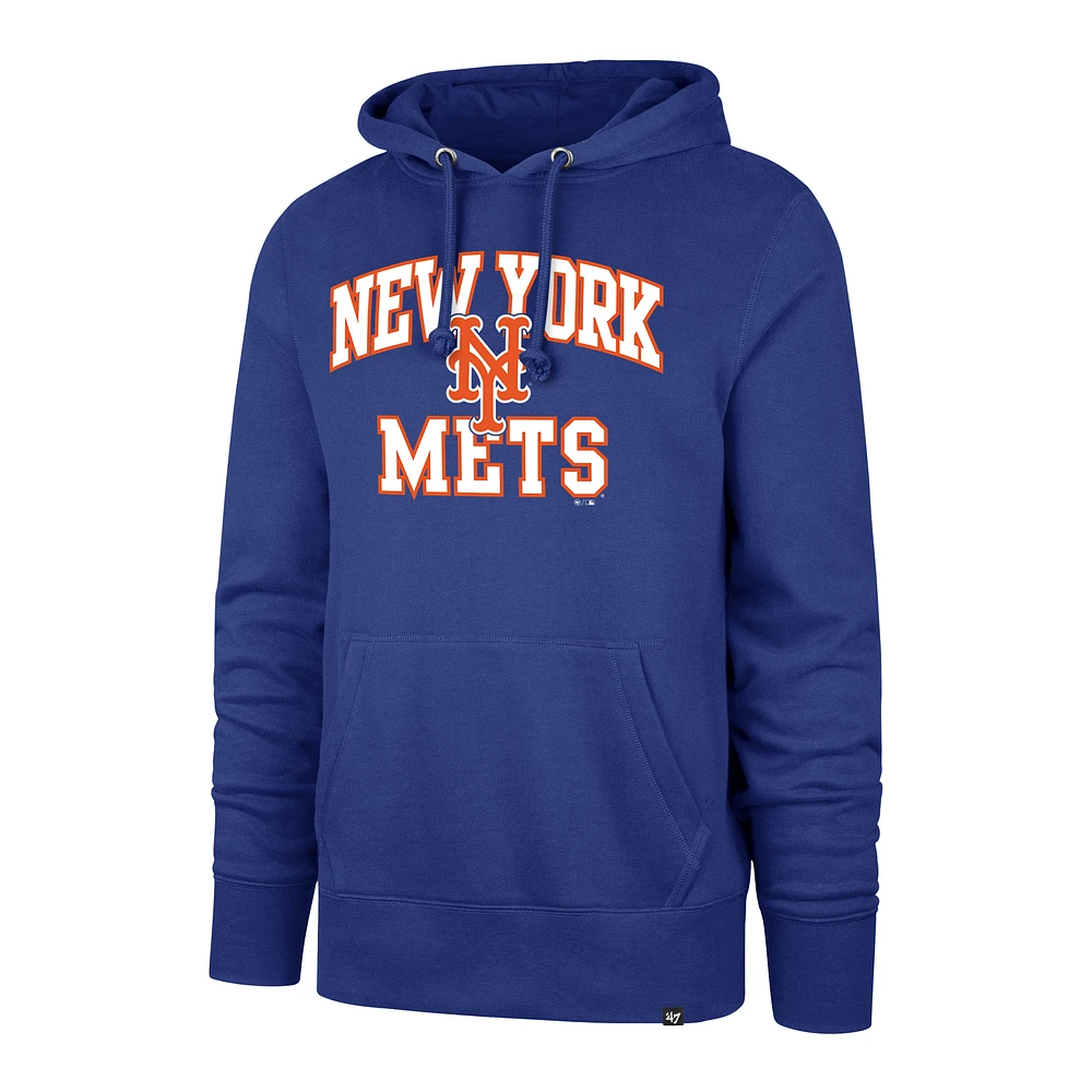 Men's '47  Royal New York Mets Big & Tall Velocity Fleece Pullover Hoodie