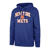 Men's '47  Royal New York Mets Big & Tall Velocity Fleece Pullover Hoodie