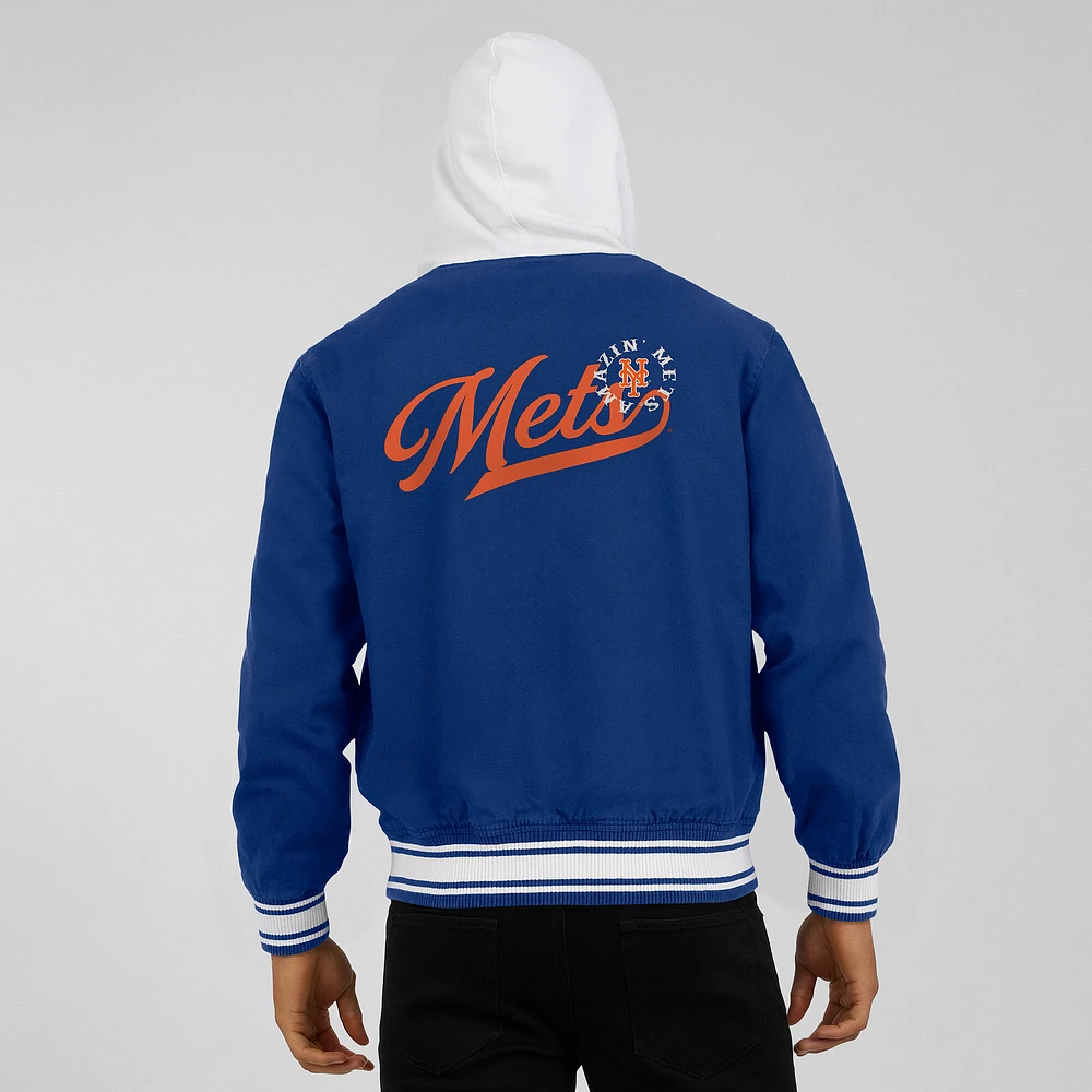 Veste à capuche boutons-pression pour homme de la collection Darius Rucker par Fanatics Royal New York Mets