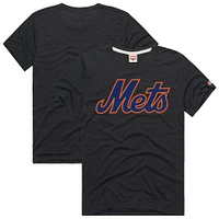 Men's Homage  Charcoal New York Mets Hyper Local Tri-Blend T-Shirt