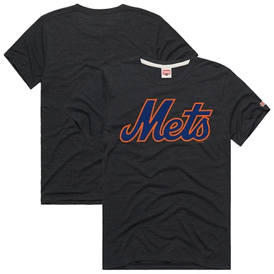 Men's Homage  Charcoal New York Mets Hyper Local Tri-Blend T-Shirt