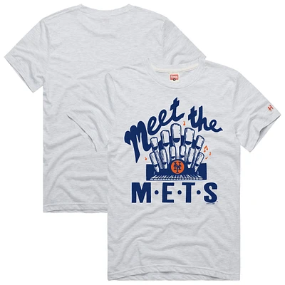 Men's Homage  White New York Mets Hyper Local Tri-Blend T-Shirt