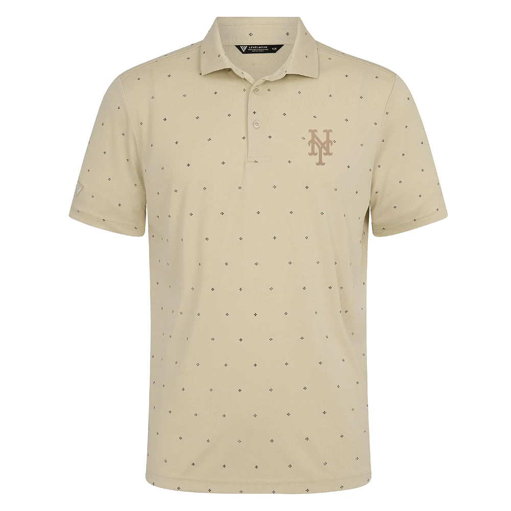 Men's Levelwear  Cream New York Mets Vision Polo