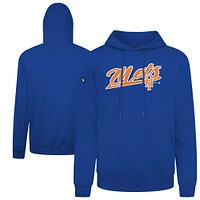 Men's Levelwear  Royal New York Mets Podium Fleece Pullover Hoodie