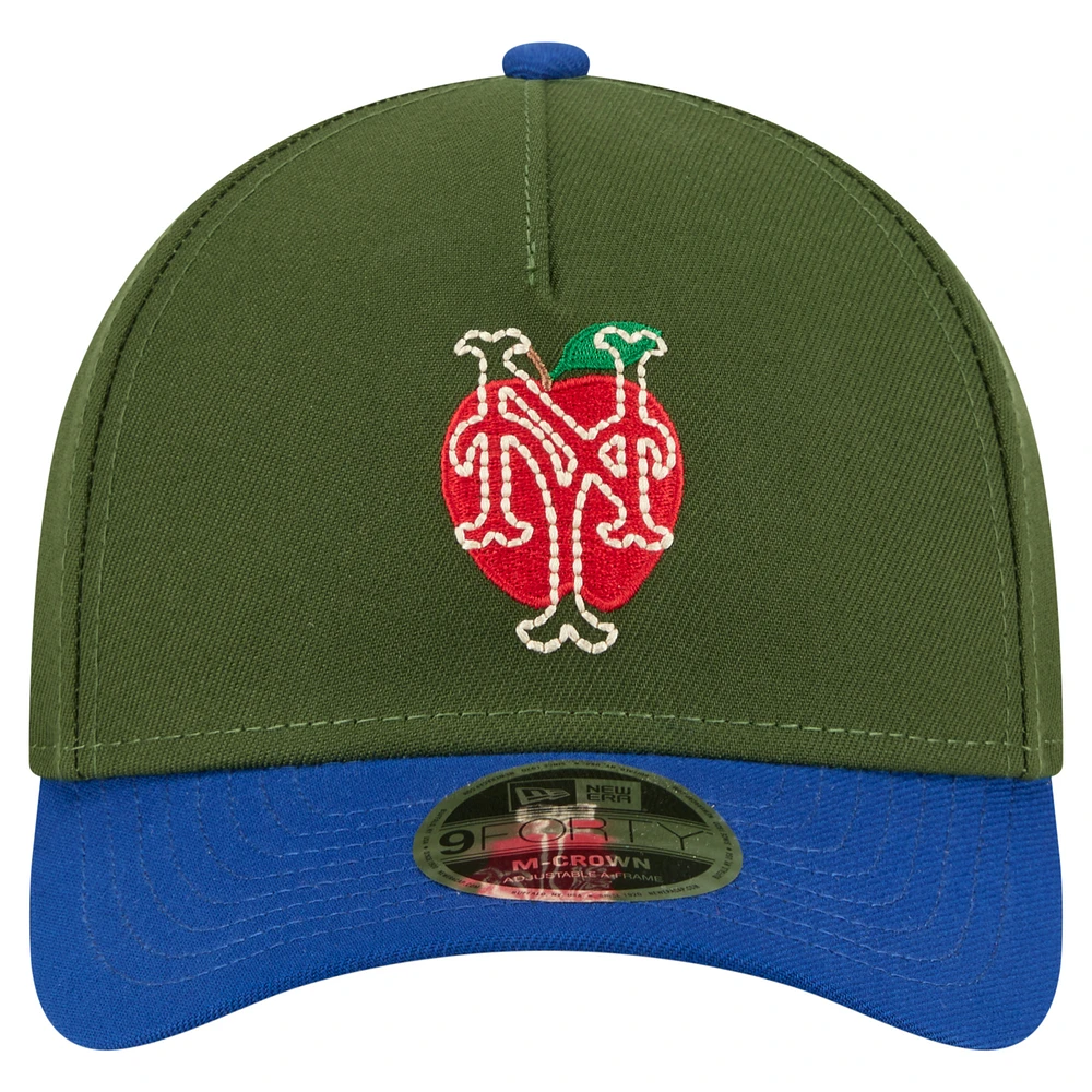 Men's New Era Dark Green New York Mets City Feature 9FORTY A-Frame Adjustable Hat