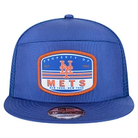 Men's New Era  Royal New York Mets Split Panel 9FIFTY Trucker Snapback