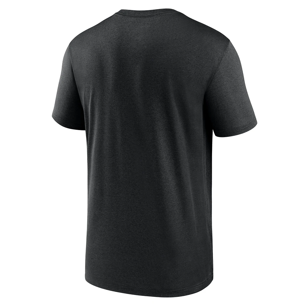 Men's Nike  Black New York Mets 2025 City Connect Team Phrase Script Legend Performance T-Shirt