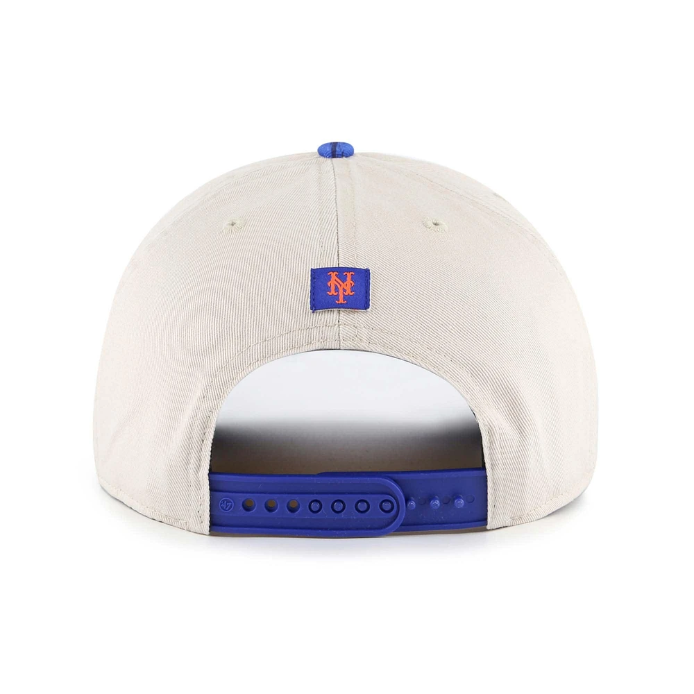 Men's '47 Cream/Navy New York Mets Fiji Rope Hitch Adjustable Hat