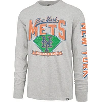 Men's '47 Gray New York Mets Fair Ball Franklin Long Sleeve T-Shirt