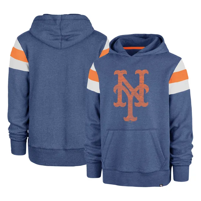 Youth Royal/Heathered Gray New York Giants Fan Flare Pullover