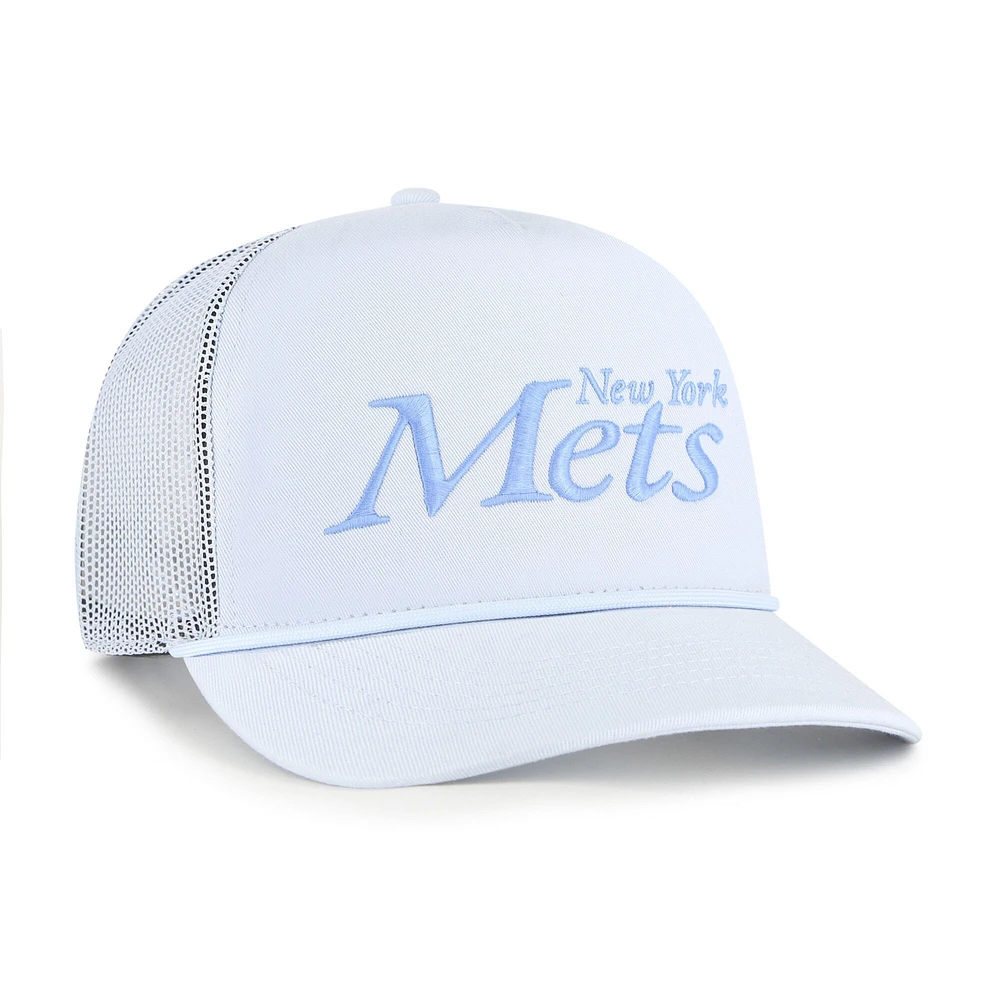 Casquette camionneur ajustable bleu clair « 47 » pour homme, motif Foundation Hitch des Mets de New York