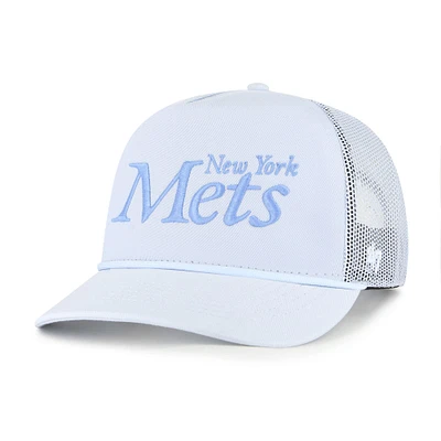 Casquette camionneur ajustable bleu clair « 47 » pour homme, motif Foundation Hitch des Mets de New York