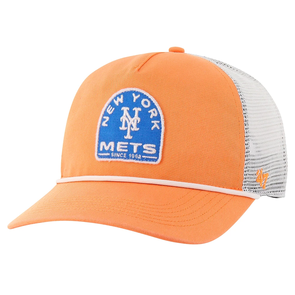 Men's '47 Orange New York Mets Cypress Trucker Hitch Adjustable Hat