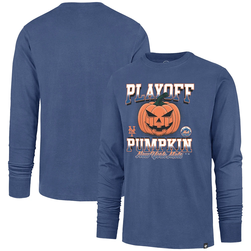 T-shirt à manches longues citrouille pour homme '47 Royal New York Mets 2024 MLB Postseason Playoff