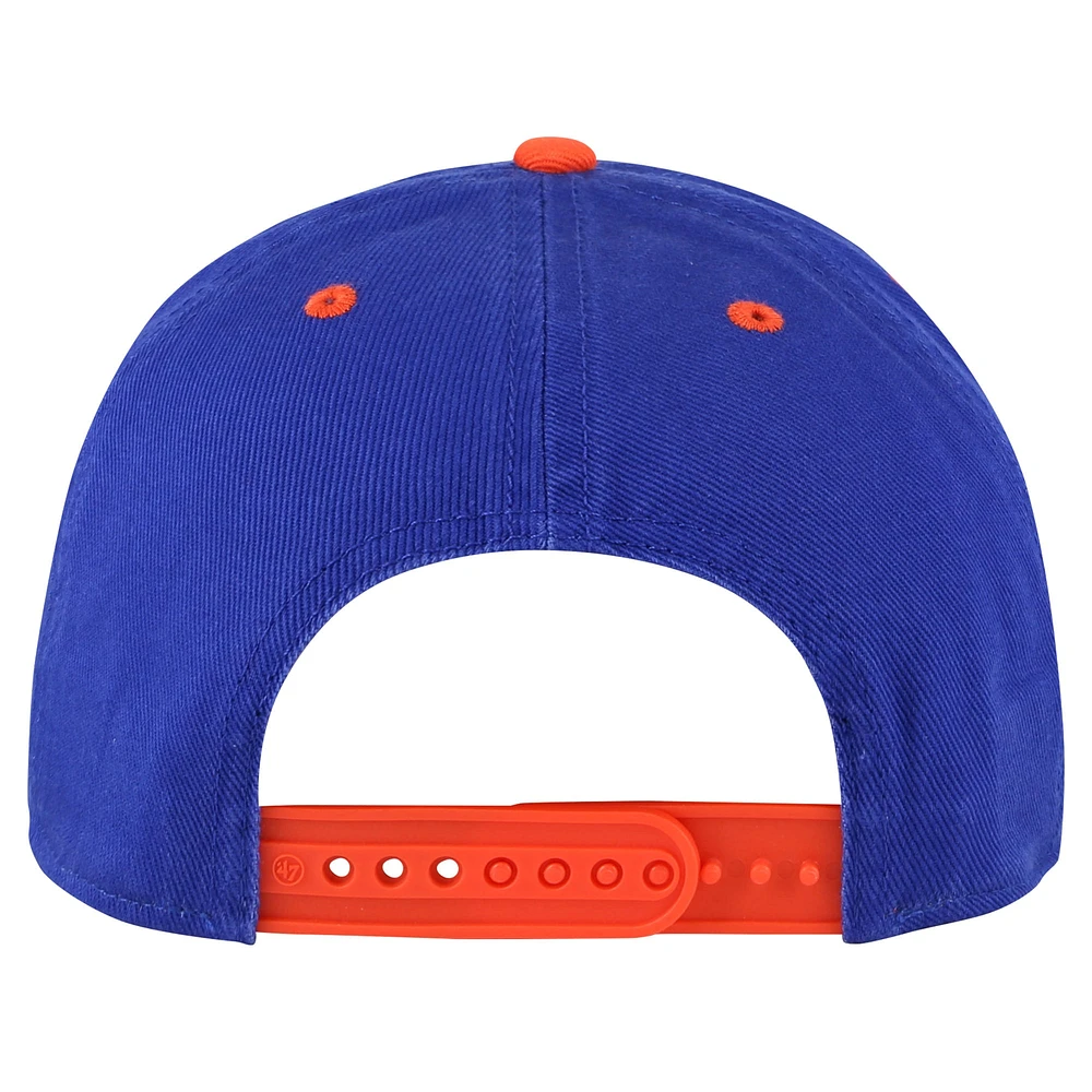 Men's '47 Royal New York Mets  Double Headed Baseline Hitch Adjustable Hat