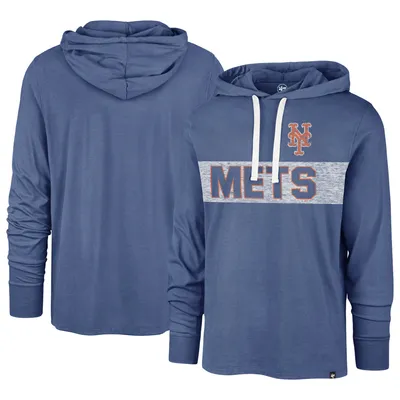 Men's New York Mets Mitchell & Ness Royal Head Coach Pullover Hoodie