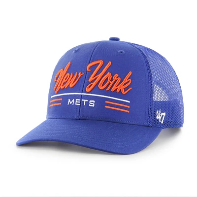 Men's '47 Royal New York Mets Garner Trucker Adjustable Hat