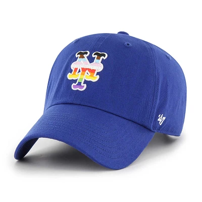 Men's '47 Royal New York Mets Pride Clean Up Adjustable Hat