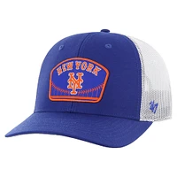 Casquette réglable de camionneur avec patch régional rétro '47 Royal New York Mets pour hommes