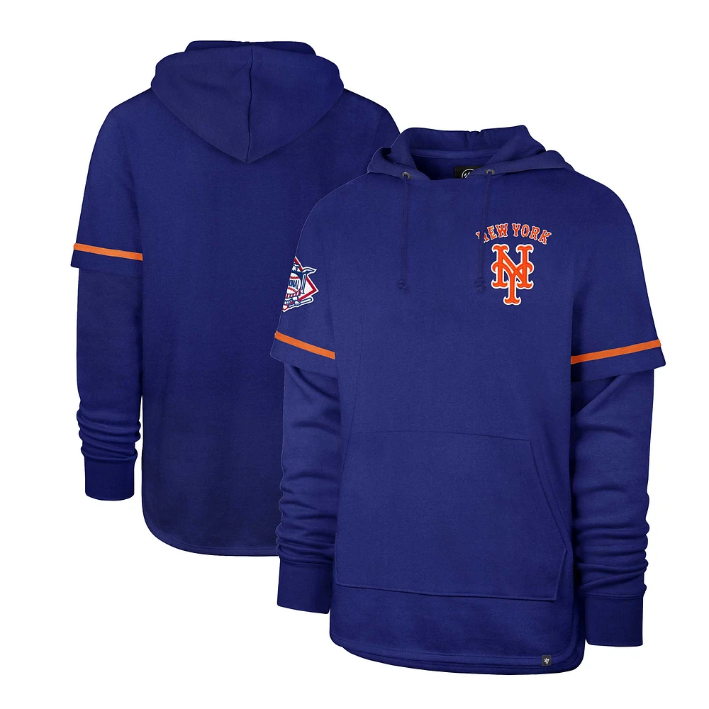 Men's '47 Royal New York Mets Shortstop Pullover Hoodie