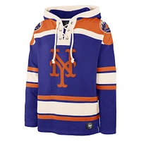 Men's '47 Royal New York Mets Superior Lacer Pullover Hoodie