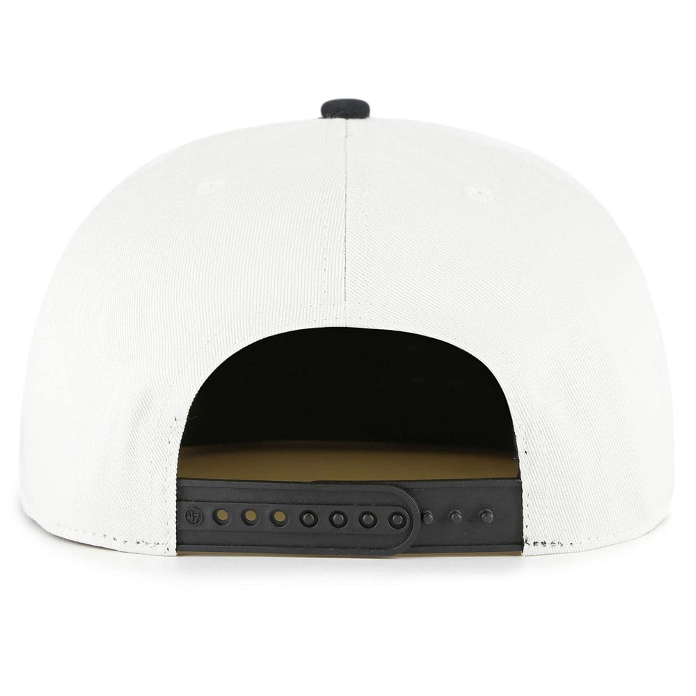 Casquette snapback blanche/noire pour homme des Mets de New York, modèle 1947