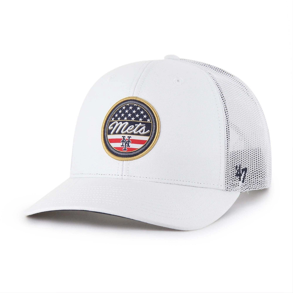 Men's '47 White New York Mets Homage Adjustable Trucker Hat