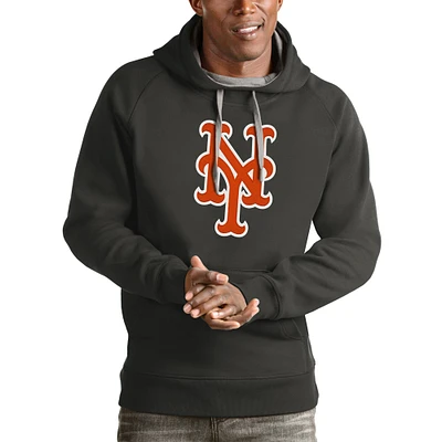 Sweat à capuche avec logo de l'équipe New York Mets Victory pour homme, anthracite, Antigua