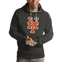 Sweat à capuche avec logo de l'équipe New York Mets Victory pour homme, anthracite, Antigua
