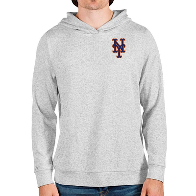 Sweat à capuche Absolute New York Mets gris chiné Antigua pour homme