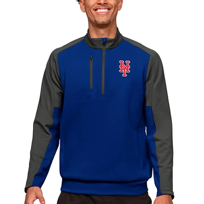 Pull zippé à col rond pour homme Antigua Royal New York Mets Team