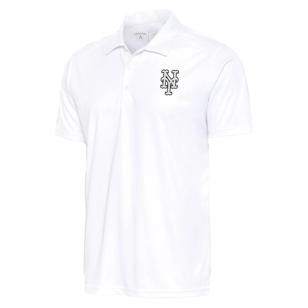 Men's Antigua New York Mets Metallic Tribute Polo