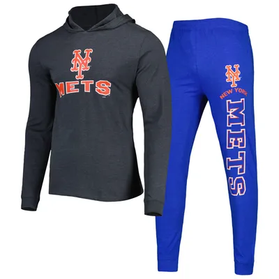New York Mets Concepts Sport Meter Hoodie & Joggers Set - Royal/Charcoal
