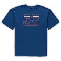 Men's Concepts Sport Royal/Heathered Charcoal New York Mets Big & Tall T-Shirt Shorts Sleep Set