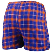 Boxer en flanelle Concepts Sport Royal/Orange New York Mets Ledger pour hommes