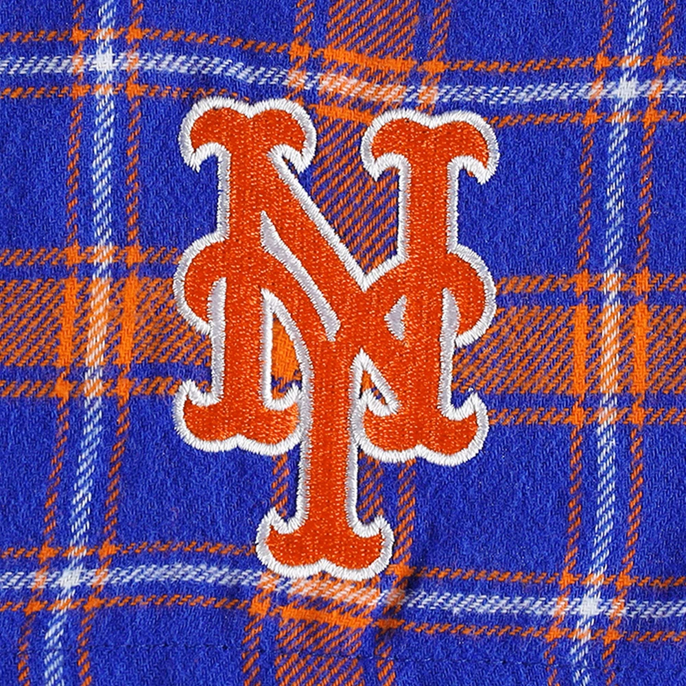 Boxer en flanelle Concepts Sport Royal/Orange New York Mets Ledger pour hommes