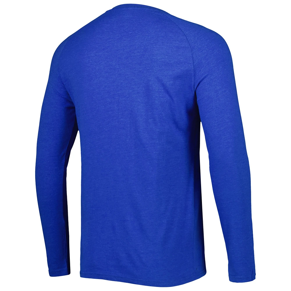 Concepts Sport Royal New York Mets Inertia Raglan T-shirt Henley à manches longues pour homme