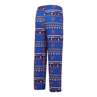 Men's Concepts Sport Royal New York Mets Knit Ugly Sweater Long Sleeve Top & Pants Set