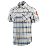 Chemise à carreaux boutons-pression pour homme de la collection Darius Rucker Fanatics Royal New York Mets