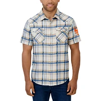 Chemise à carreaux boutons-pression pour homme de la collection Darius Rucker Fanatics Royal New York Mets