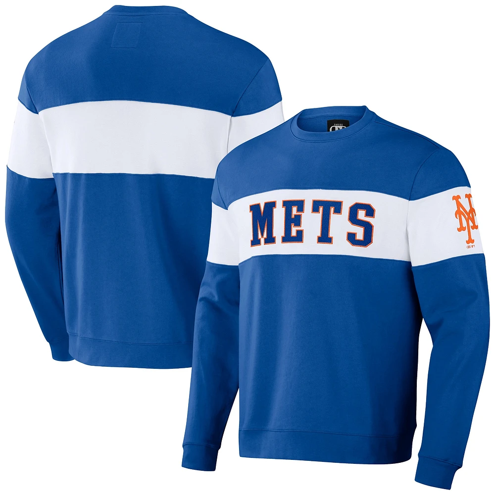 Collection Darius Rucker pour hommes par Fanatics Royal New York Mets Sweat-shirt à rayures