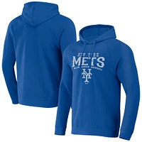 Men's Darius Rucker Collection by Fanatics  Royal New York Mets Waffle-Knit Raglan Pullover Hoodie