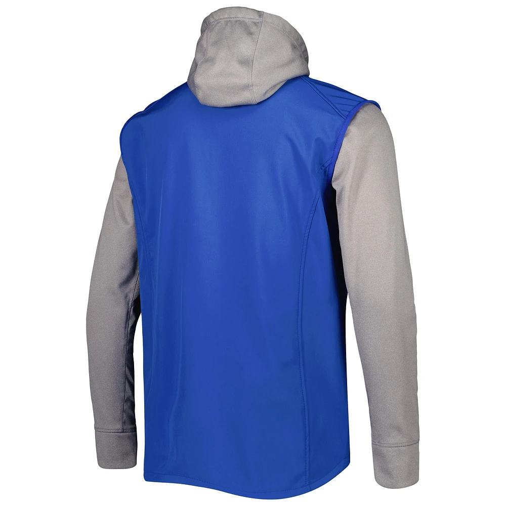 Men's Dunbrooke Royal/Heather Gray New York Mets Alpha Full-Zip Jacket