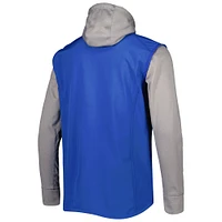 Men's Dunbrooke Royal/Heather Gray New York Mets Alpha Full-Zip Jacket